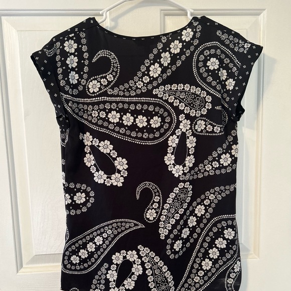 Express Cap Sleeve Blouse - Black & white - Picture 3 of 3